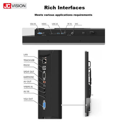 JCVISION 105インチの赤外線接触スマートな板アンドロイド11相互Whiteboard
