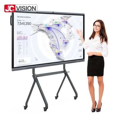 JCVISION 75インチ アンドロイド 13.0 インタラクティブなフラットパネル 15W*2 ステレオ LEDバックライト