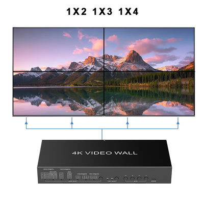 JCVISION 4K ビデオ JCVISION 壁HDMI2.0 マトリックス 2 in 4 アウト 2X2 ビデオ 壁出力 自己適応 L/R オーディオ出力