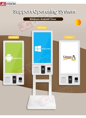 15.6 21.5 24 32 インチ屋内フロアスタンディングセルフサービス決済キオスク端末セルフサービスチェックアウトキオスクマシンサプライヤー