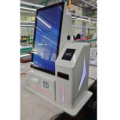 24インチ LED装飾デスクトップAndroidコンピュータタッチスクリーン決済キオスク、現金回収機能付き