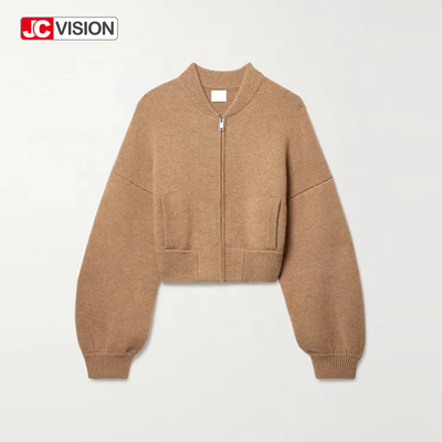 JCVISION 秋冬 ブラウン V ネック ロングスリーブ ザイプ 女性