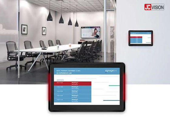JCVISIONの会議室の10.1Inch NFCの会議室のデジタル表記を表示画面