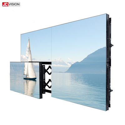 極度の薄い2x2ビデオ壁のモニター、4K LCDの壁に取り付けられたショッピング モールのデジタル表記