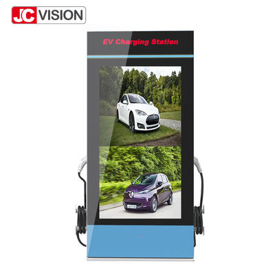 EVの充電ステーションの山のために表示デジタル表記ポスターを広告するJCVISION LCD