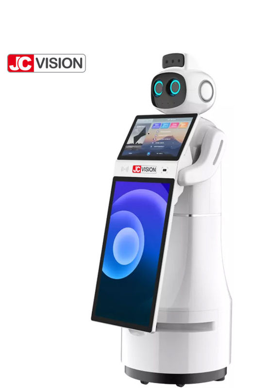JCVISIONの赤外線画像の受信のロボット訪問者管理人間そっくりのサービス