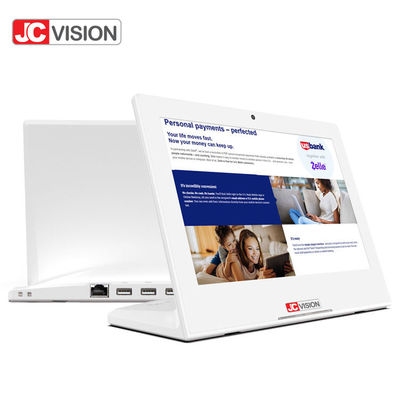 JCVISION L 形 10.1 インチ 広告ディスプレイ アンドロイド タブレット フィードバック キオスク