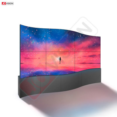 55inch Custom full color curved screen thin flexible advertising display LED video wall